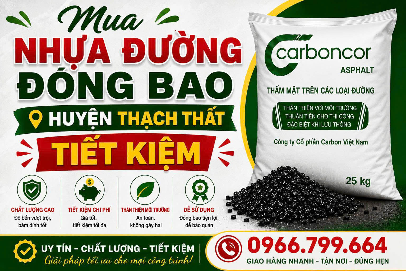 Mua Nhựa Đường Đóng Bao Thạch Thất