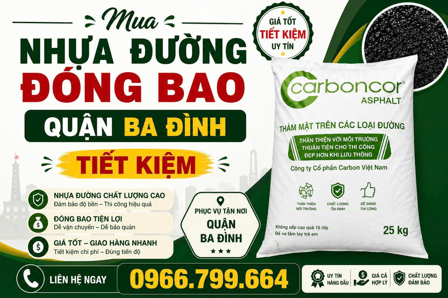 Mua Nhựa Đường Đóng Bao ở Ba Đình