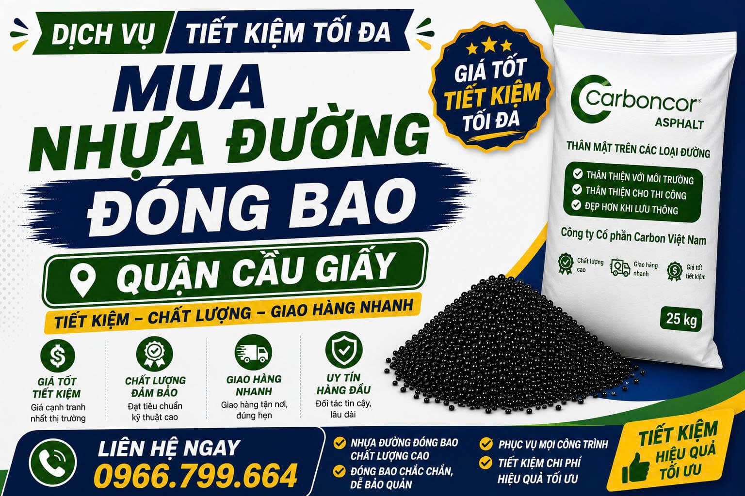 Mua Nhựa Đường Đóng Bao ở Cầu Giấy