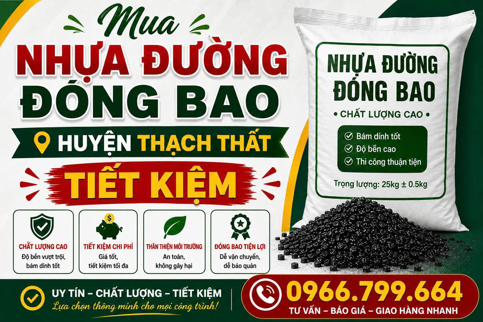 Mua Nhựa Đường Đóng Bao ở Thạch Thất
