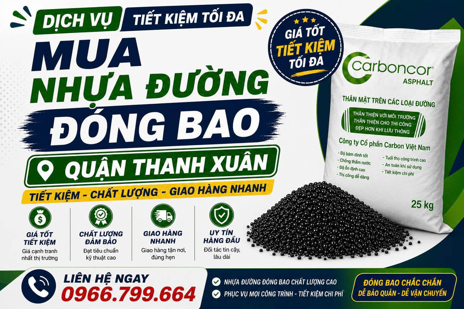 Mua Nhựa Đường Đóng Bao ở Thanh Xuân