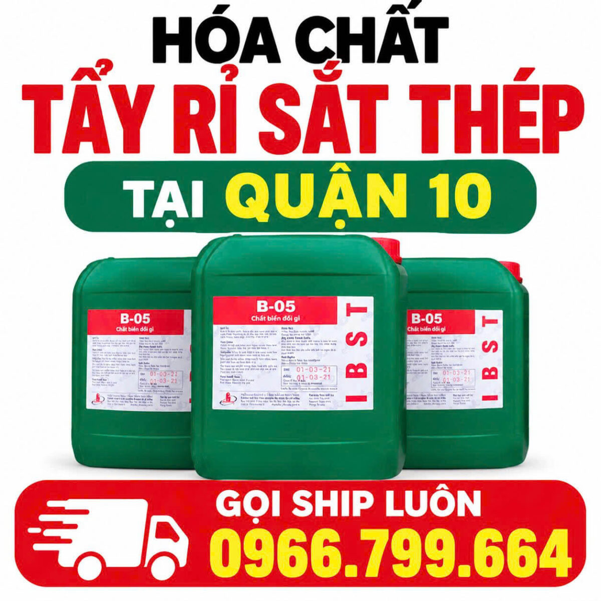 Hóa Chất Tẩy Rỉ Sắt Thép
