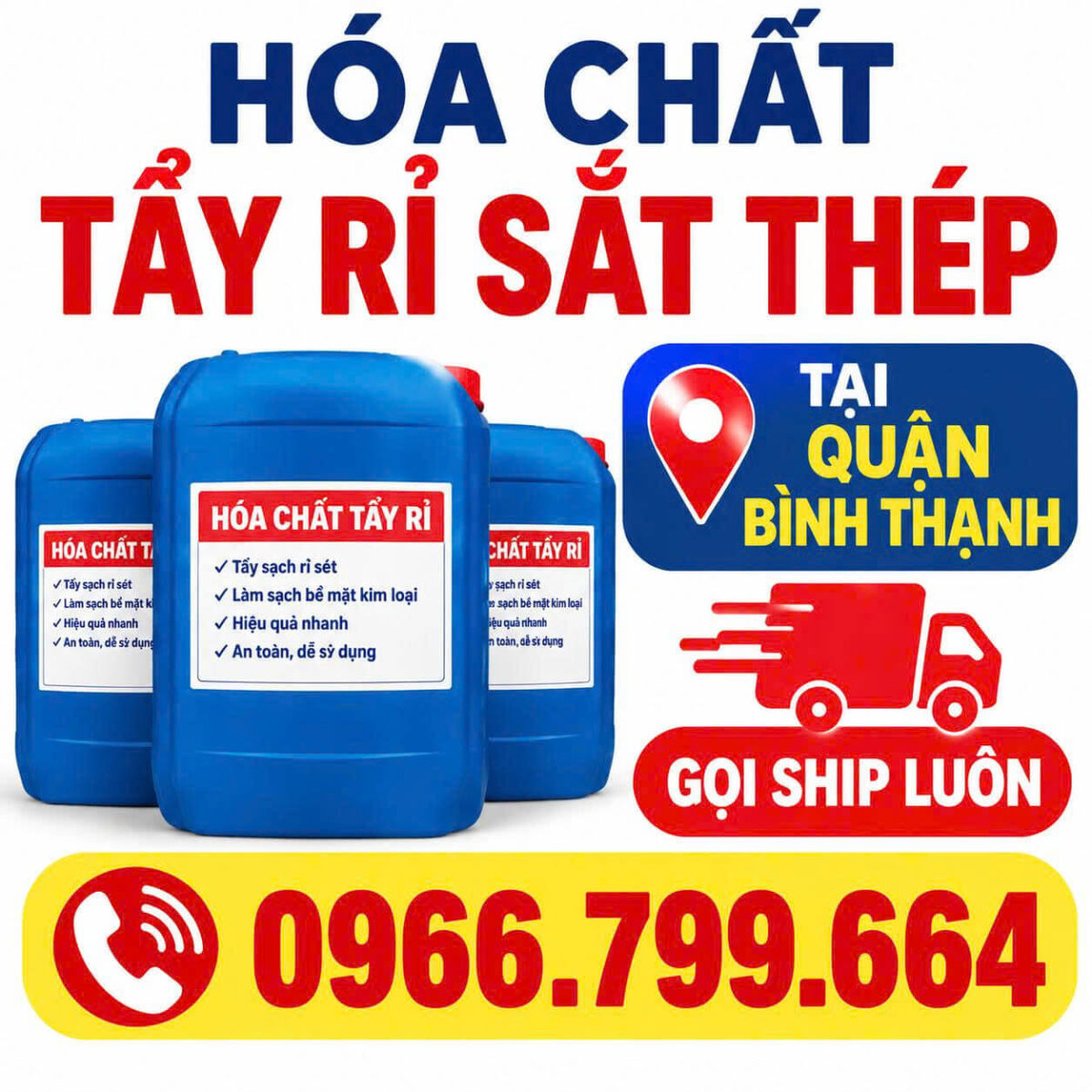 Hóa Chất Tẩy Rỉ Sắt Thép