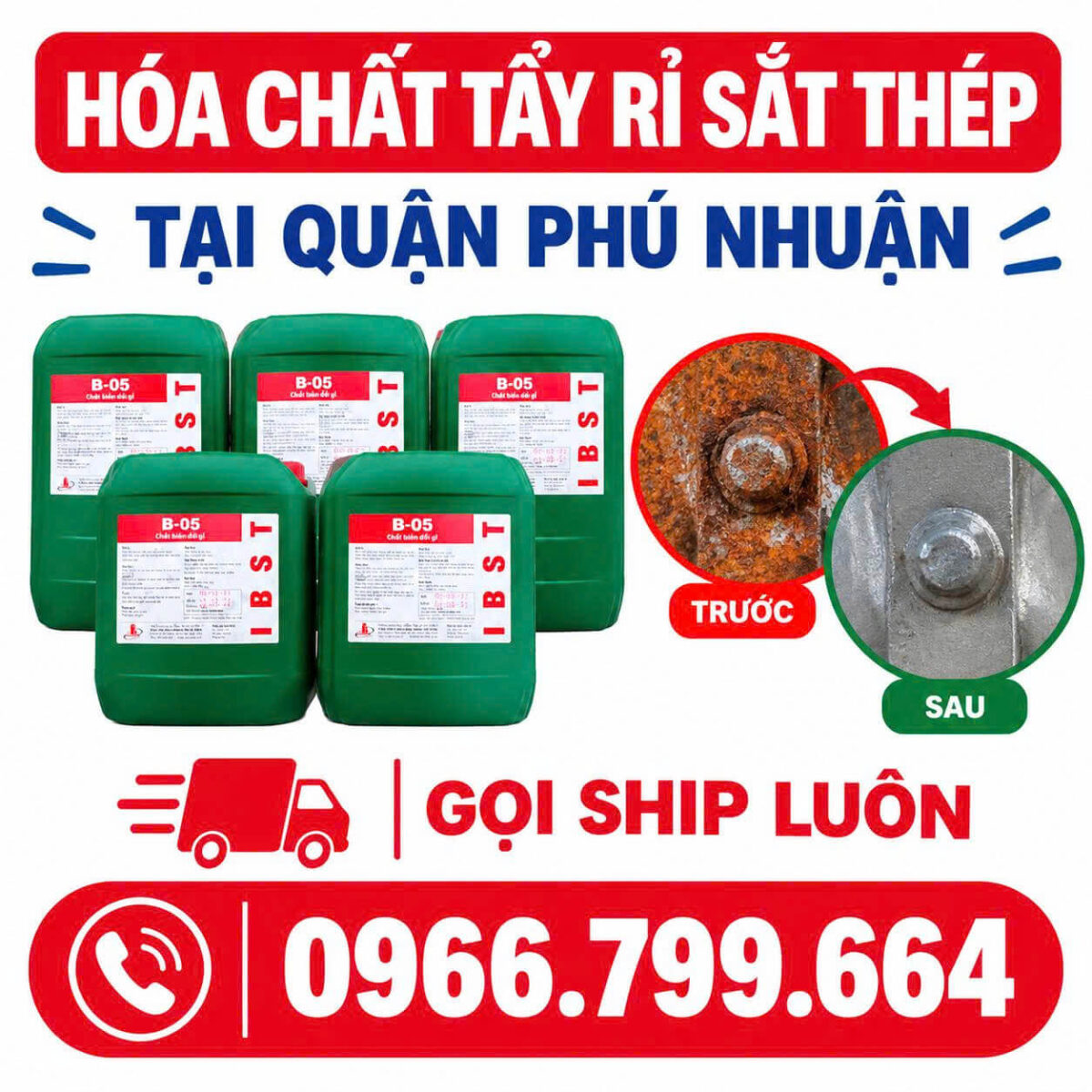 Hóa Chất Tẩy Rỉ Sắt Thép