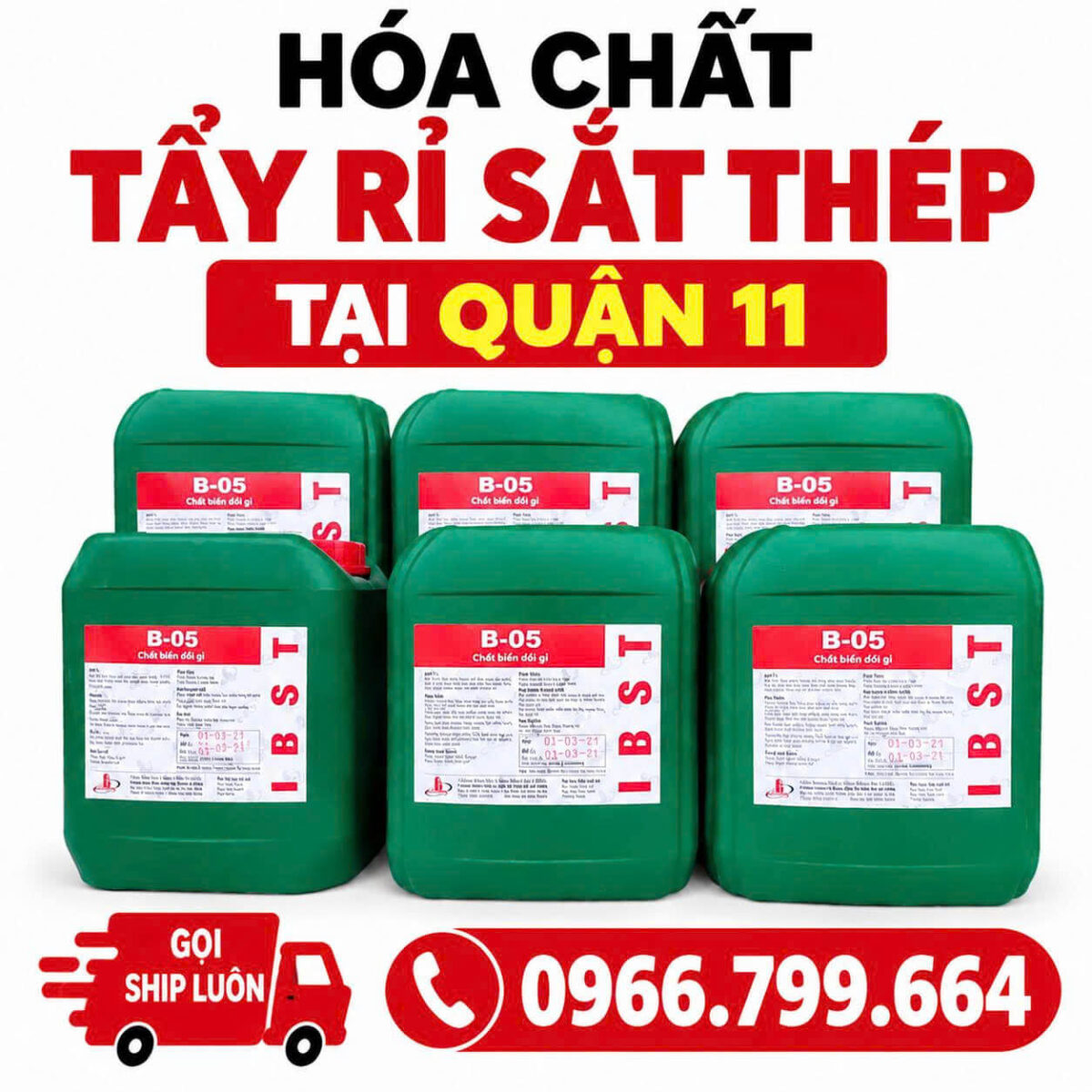 Hóa Chất Tẩy Rỉ Sắt Thép