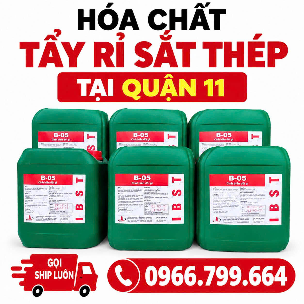 Hóa Chất Tẩy Rỉ Sắt Thép