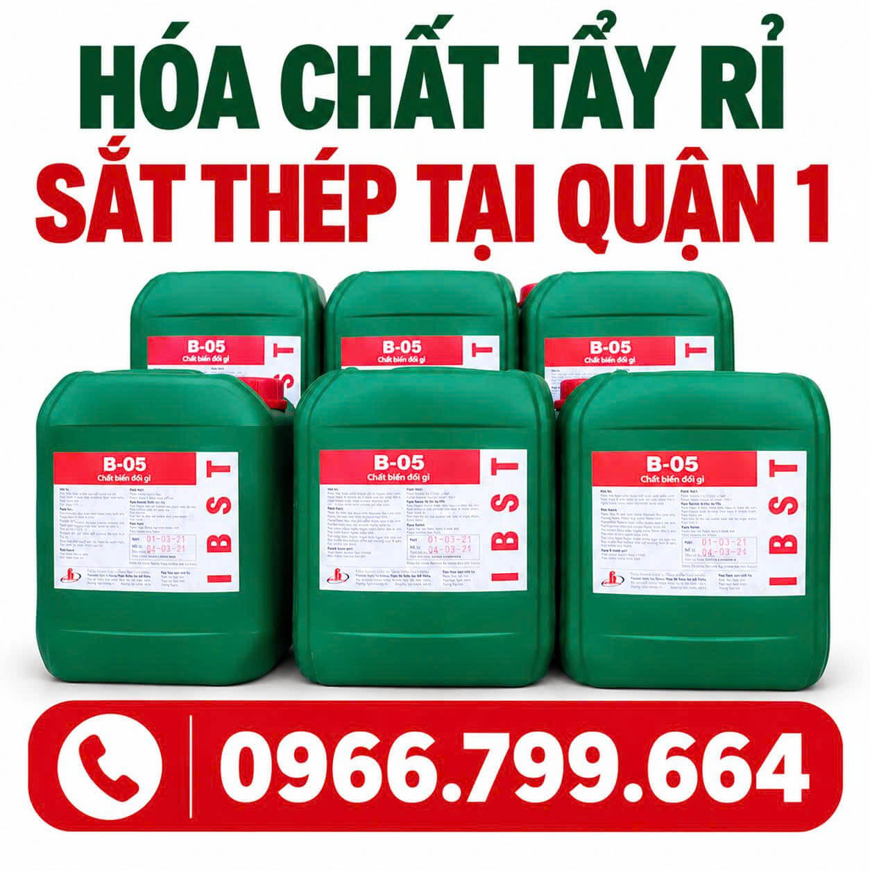 Hóa Chất Tẩy Rỉ Sắt Thép Quận 1