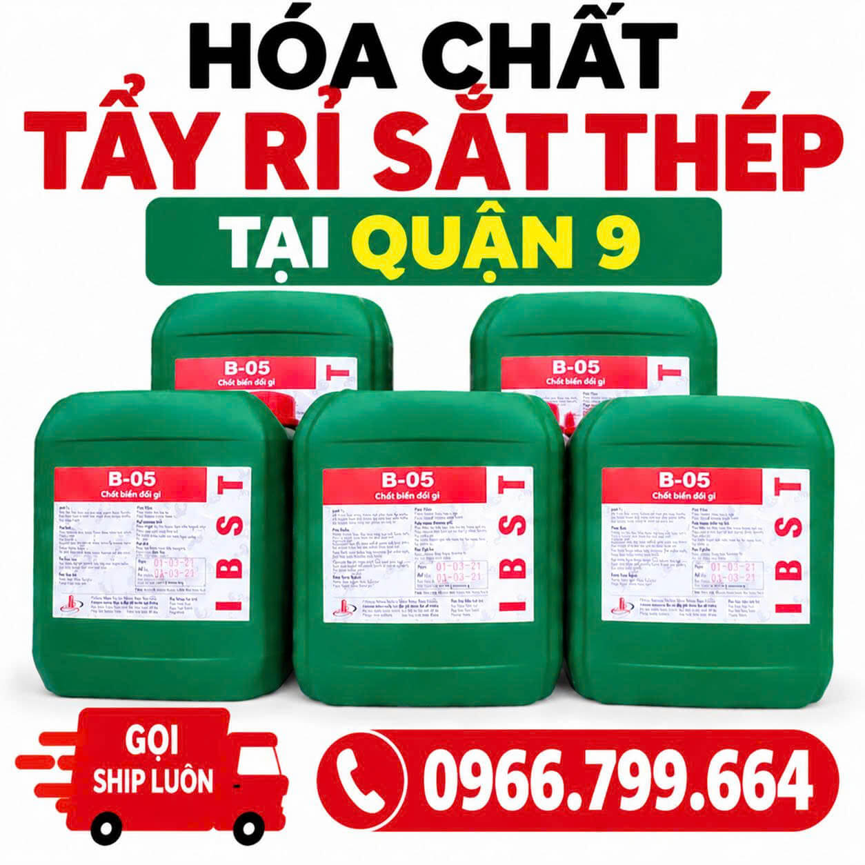 Hóa Chất Tẩy Rỉ Sắt Thép Quận 9