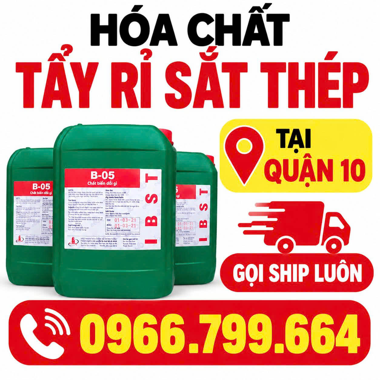 Hóa Chất Tẩy Rỉ Sắt Thép Tại Quận 10