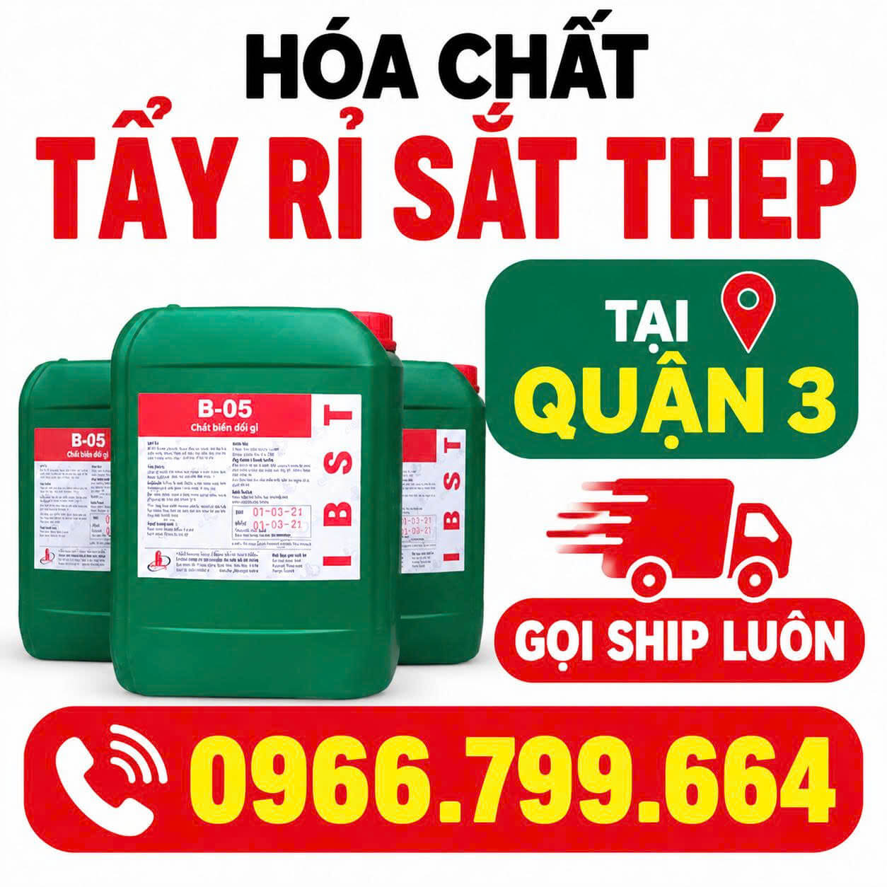 Hóa Chất Tẩy Rỉ Sắt Thép Tại Quận 3
