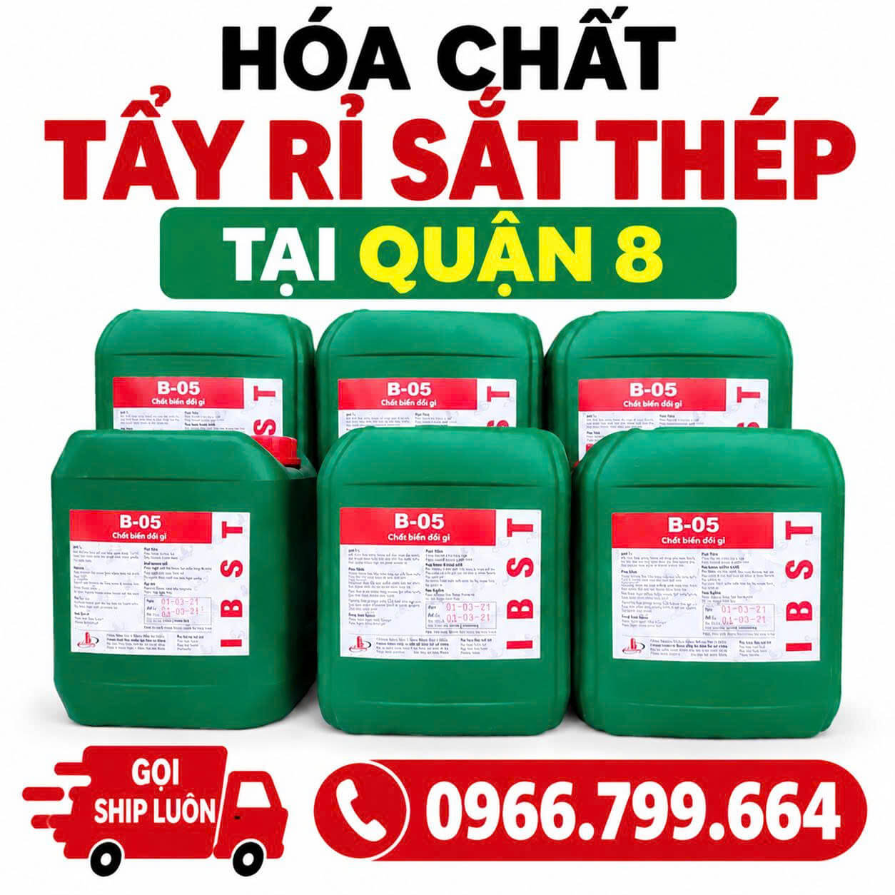 Hóa Chất Tẩy Rỉ Sắt Thép Tại Quận 8