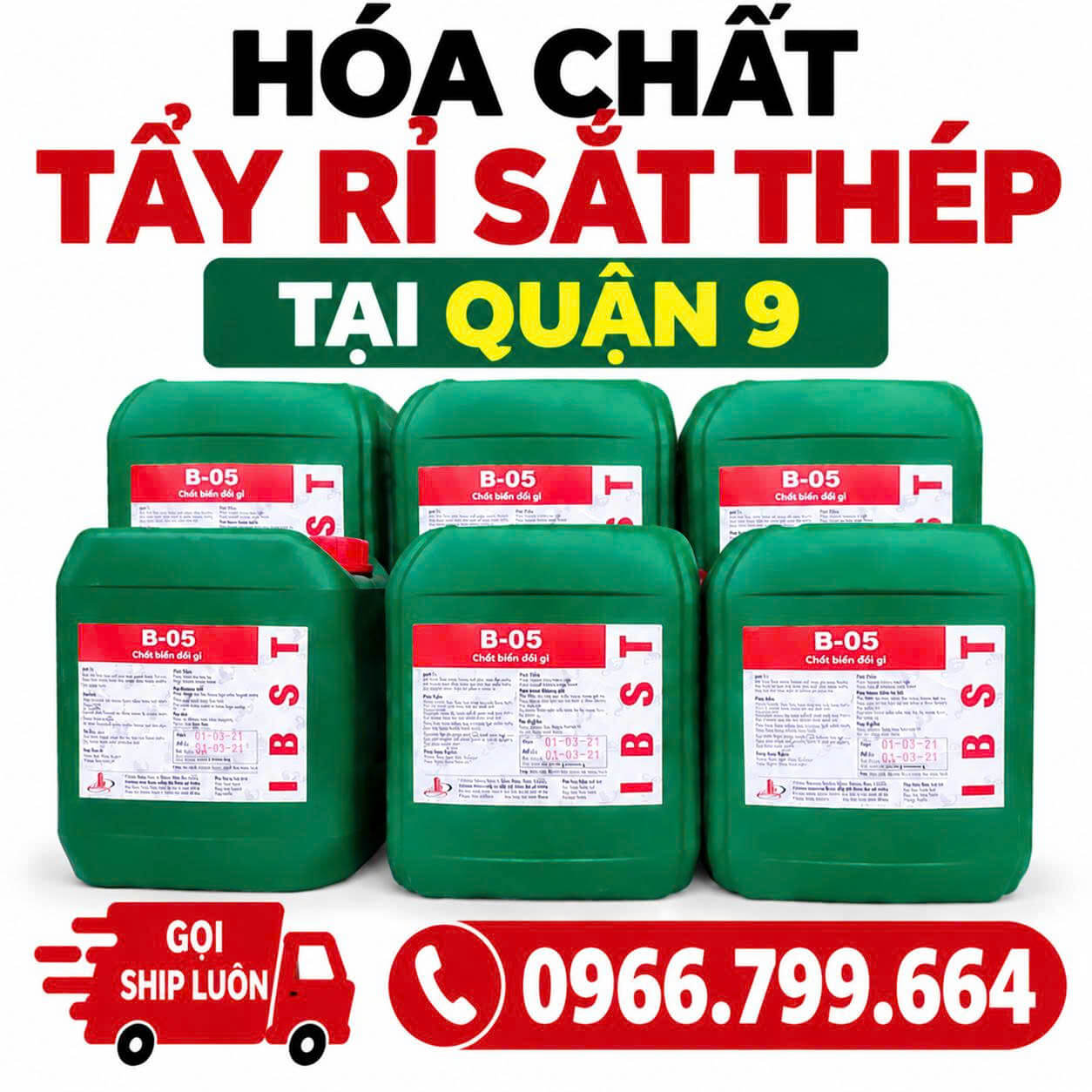 Hóa Chất Tẩy Rỉ Sắt Thép Tại Quận 9