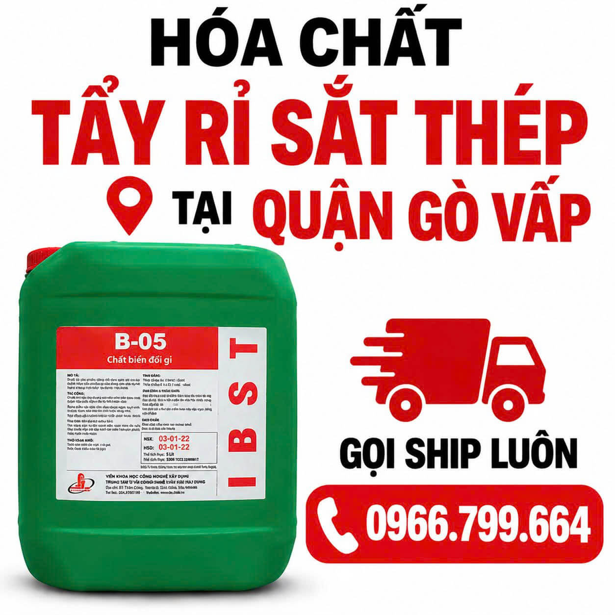 Hóa Chất Tẩy Rỉ Sắt Thép Tại Quận Gò Vấp
