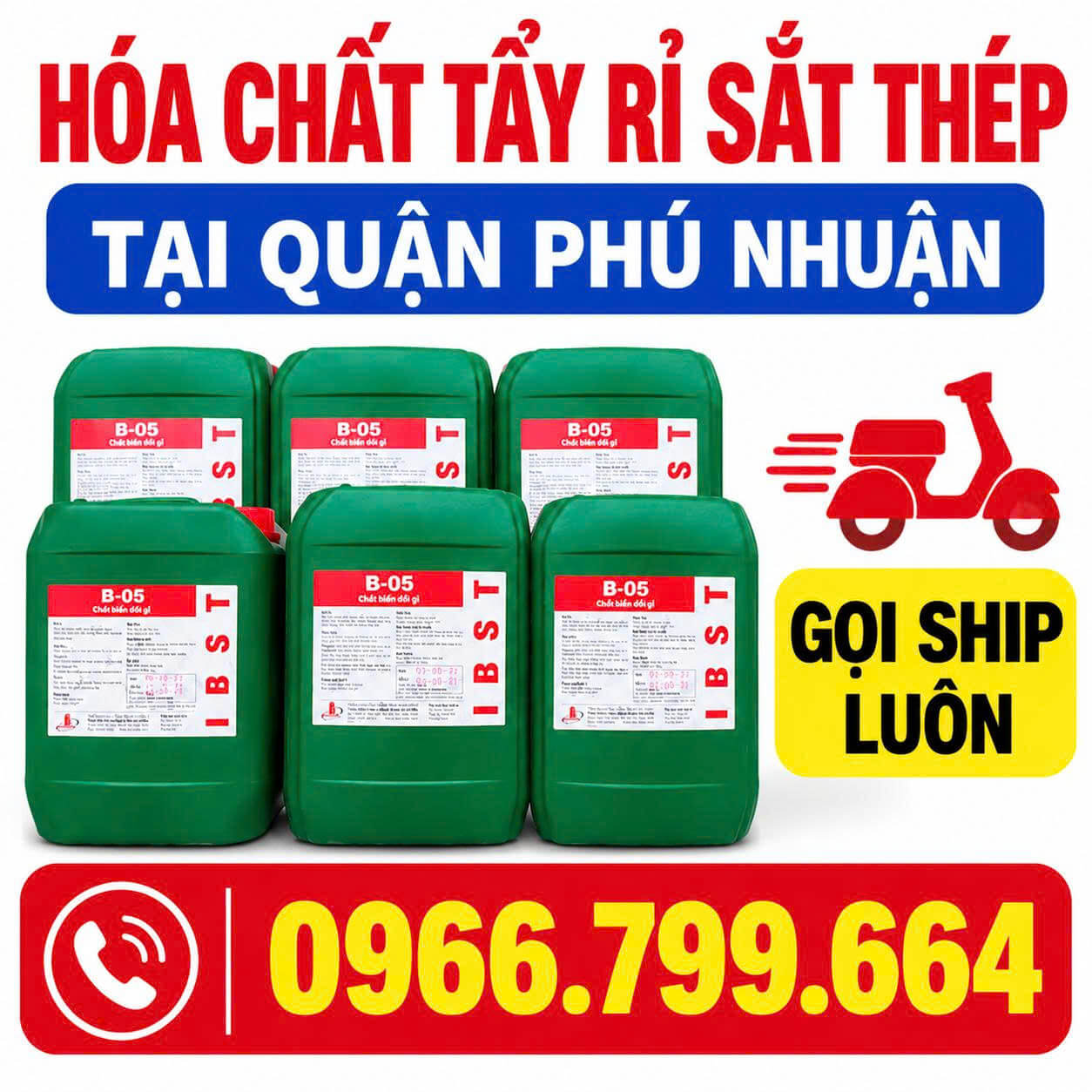 Hóa Chất Tẩy Rỉ Sắt Thép Tại Quận Phú Nhuận