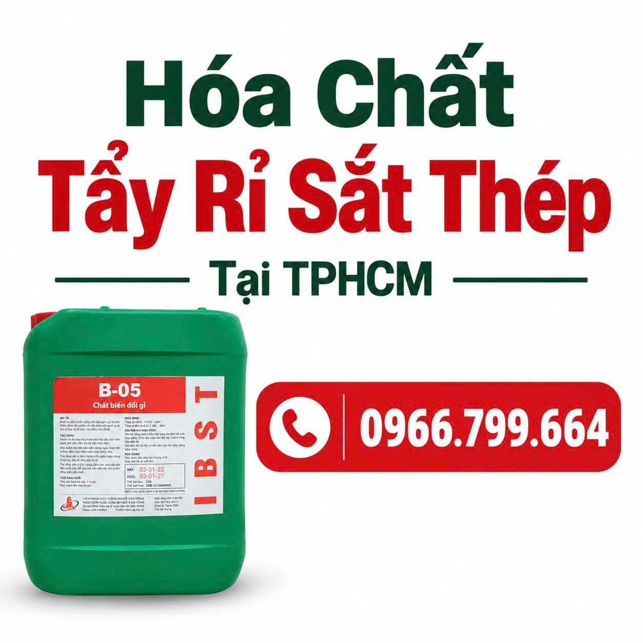 Hóa Chất Tẩy Rỉ Sắt Thép Tại TPHCM