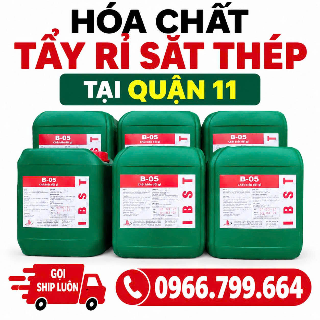 Hóa Chất Tẩy Rỉ Sắt Thép ở Quận 11