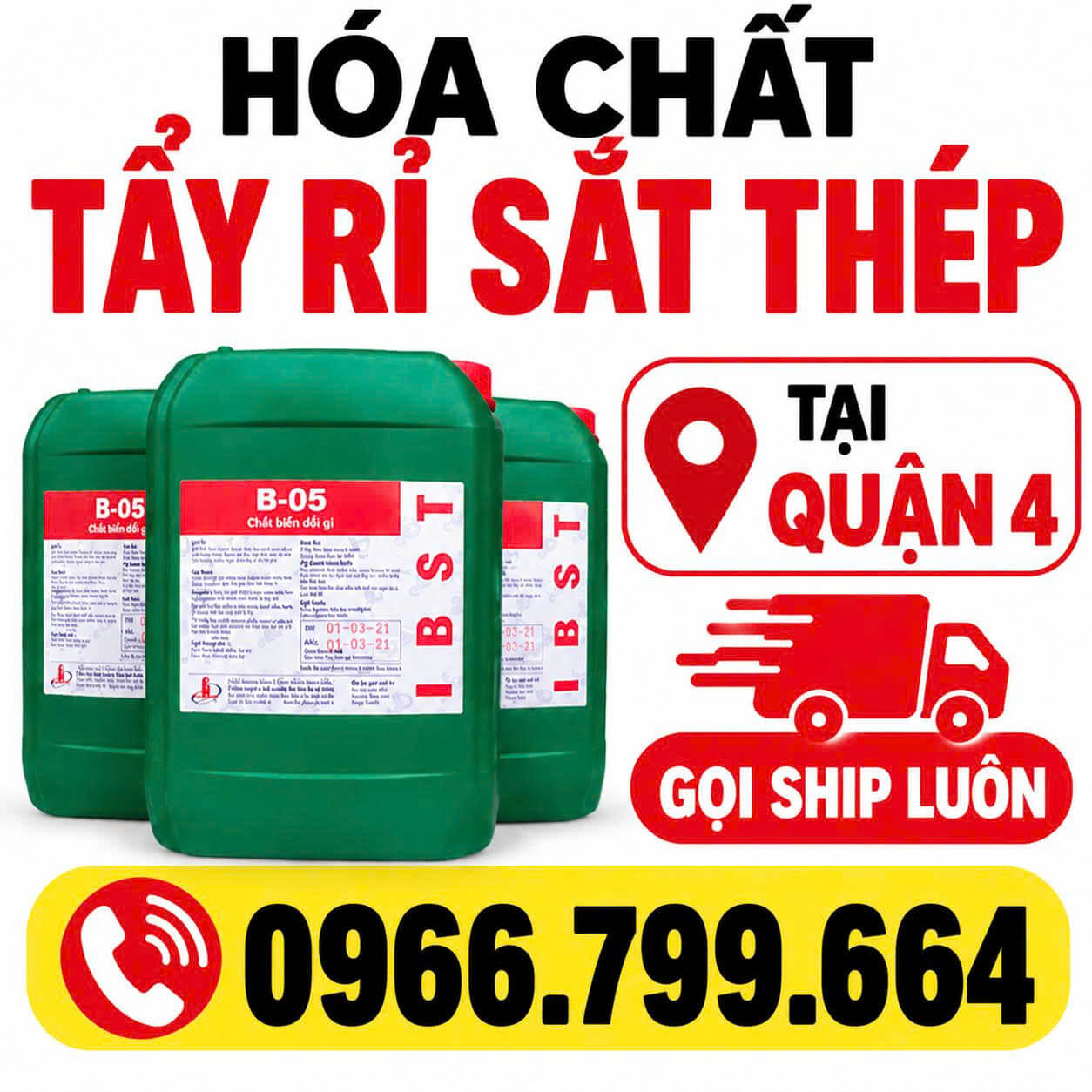 Hóa Chất Tẩy Rỉ Sắt Thép ở Quận 4
