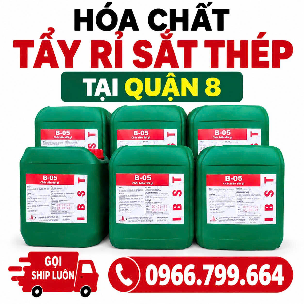 Hóa Chất Tẩy Rỉ Sắt Thép ở Quận 8
