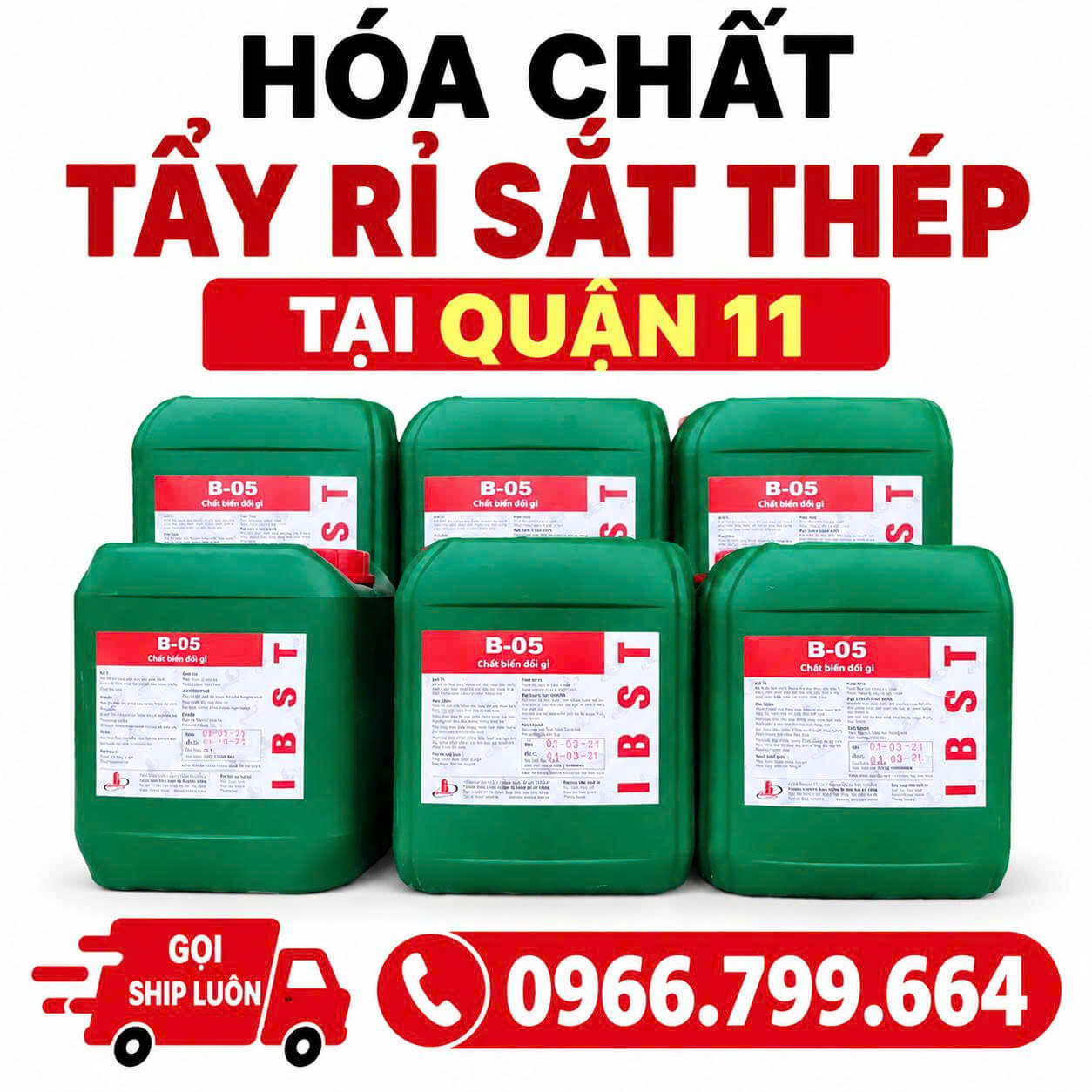 Hóa Chất Tẩy Rỉ Sắt Thép ở Tại Quận 11