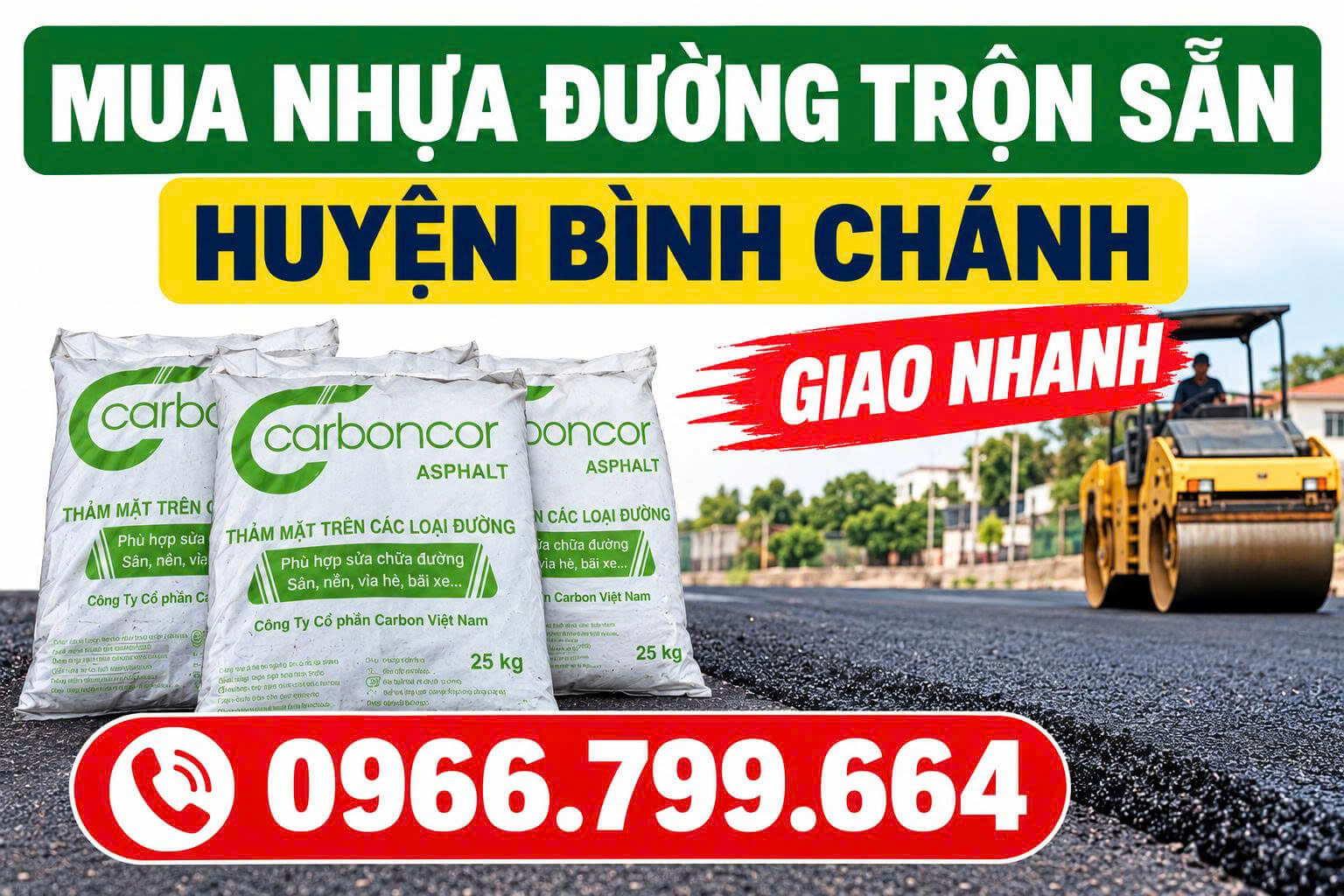 Mua Nhựa Đường Trộn Sẵn Huyện Bình Chánh Giao Nhanh