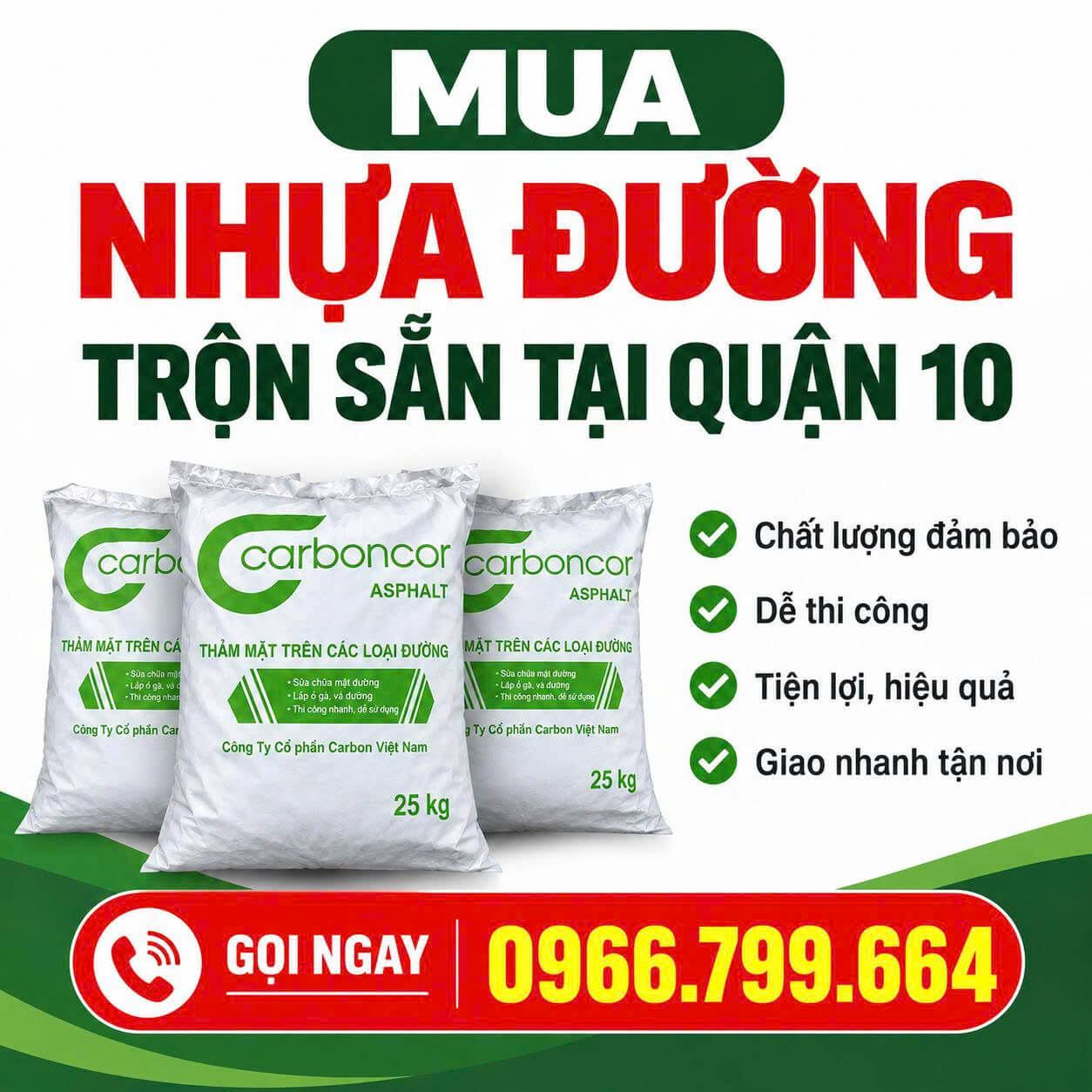 Mua Nhựa Đường Trộn Sẵn Quận 10