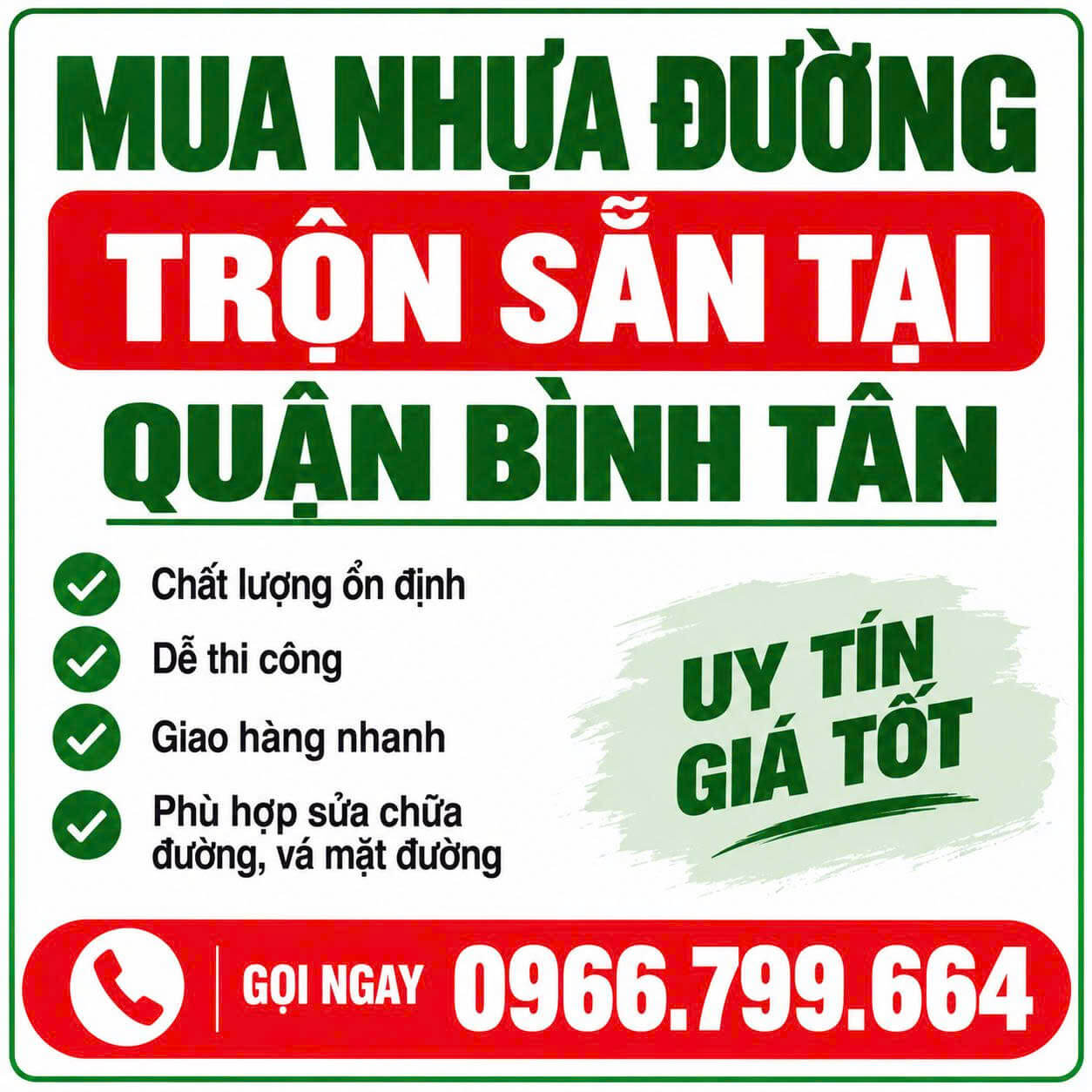 Mua Nhựa Đường Trộn Sẵn Quận Bình Tân