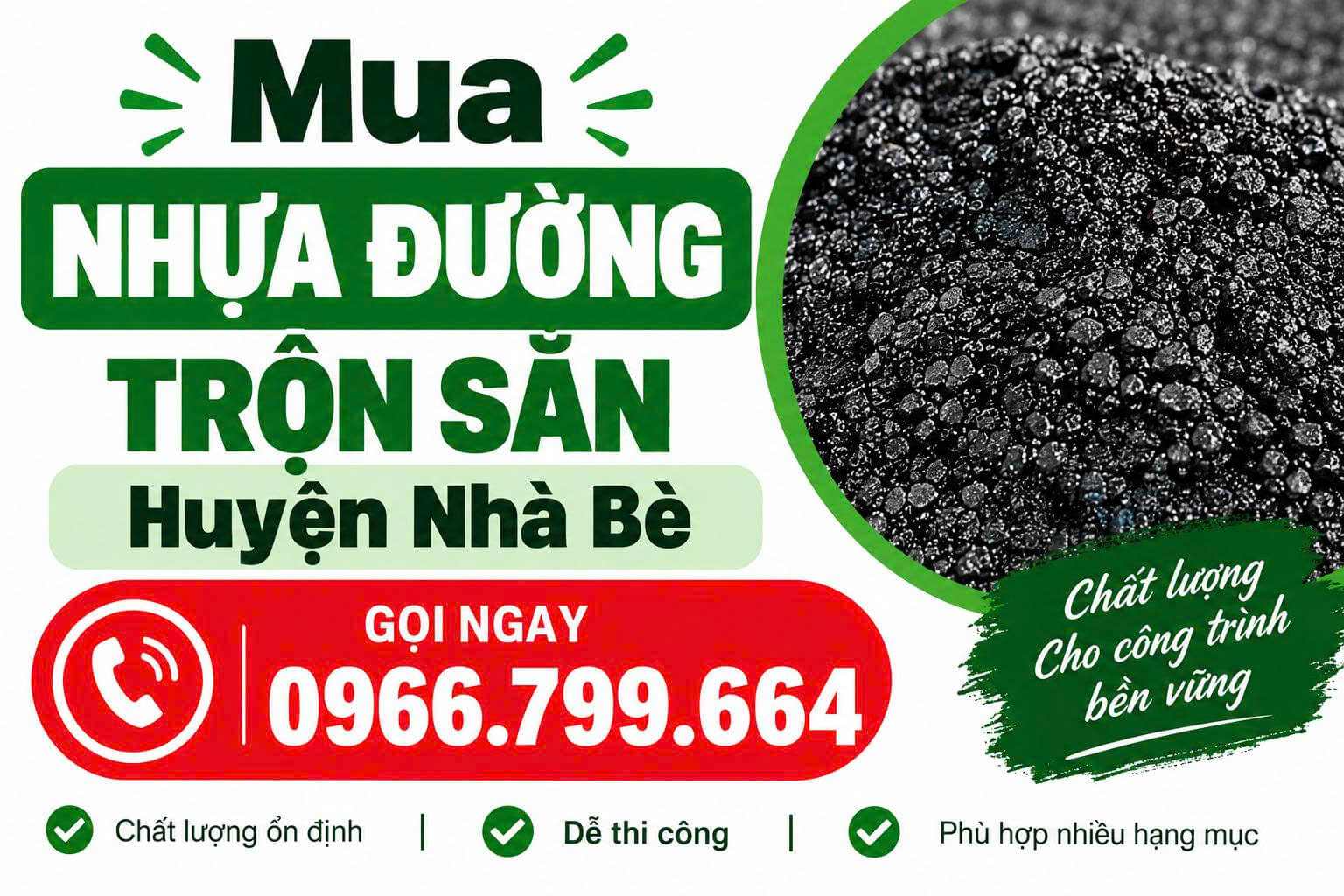Mua Nhựa Đường Trộn Sẵn Tại Huyện Nhà Bè