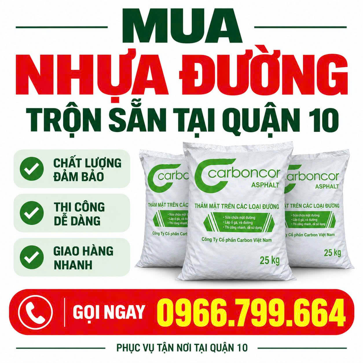 Mua Nhựa Đường Trộn Sẵn Tại Quận 10