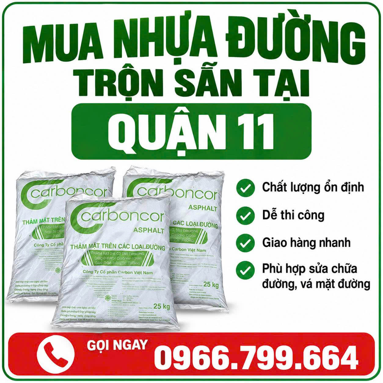 Mua Nhựa Đường Trộn Sẵn Tại Quận 11