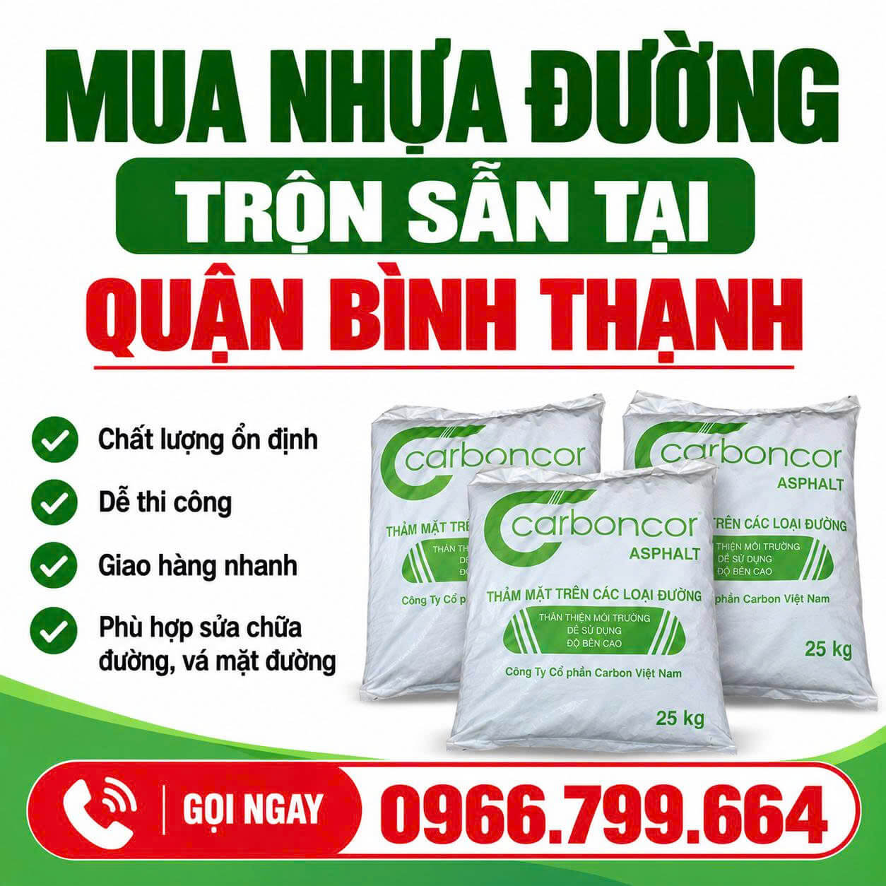 Mua Nhựa Đường Trộn Sẵn Tại Quận Bình Thạnh