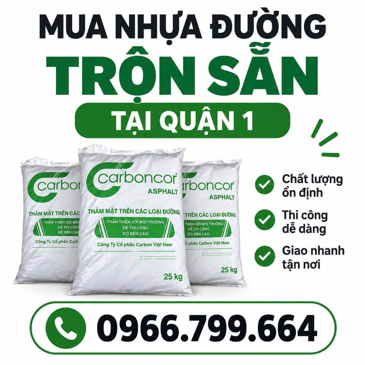 Mua Nhựa Đường Trộn Sẵn ở Quận 1
