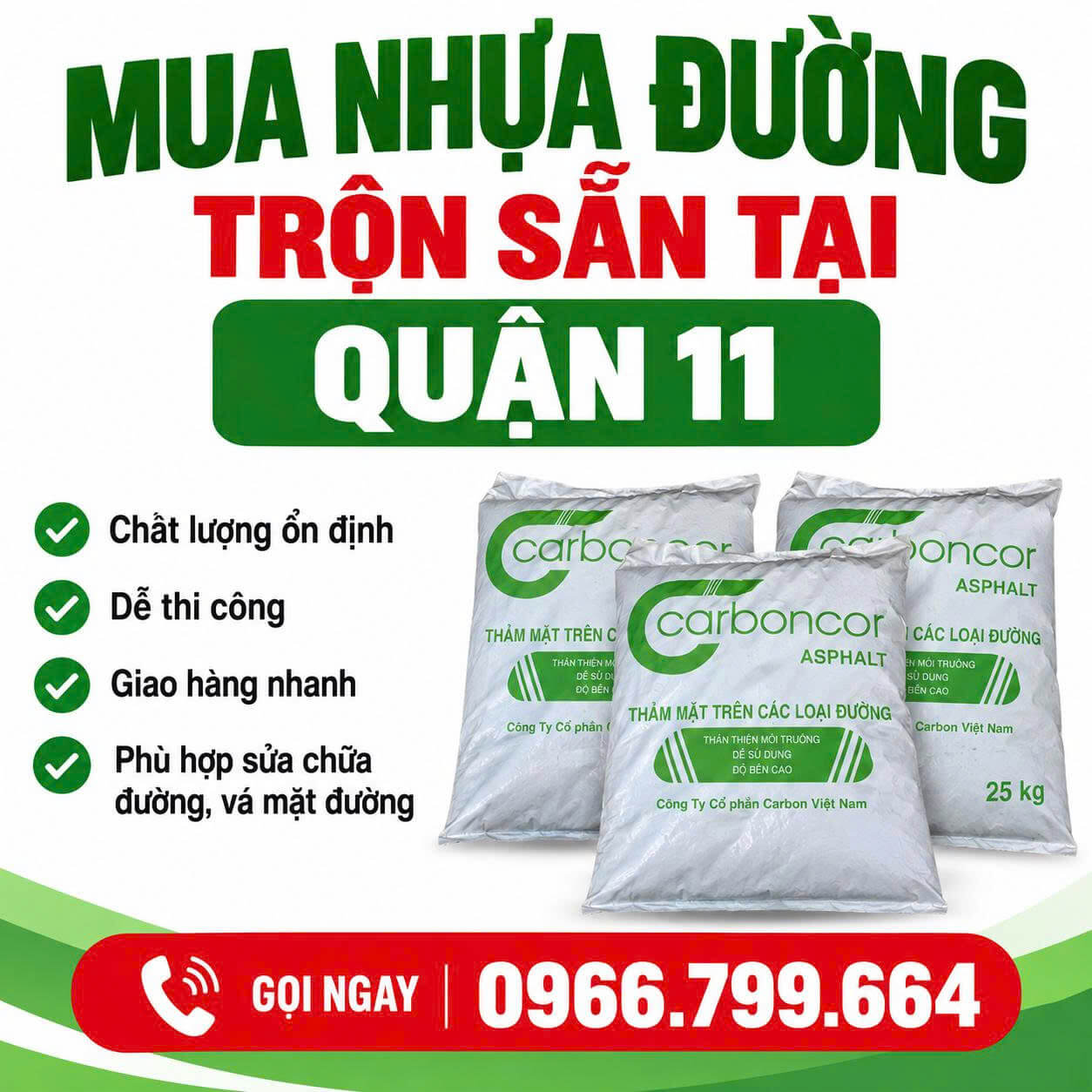 Mua Nhựa Đường Trộn Sẵn ở Quận 11