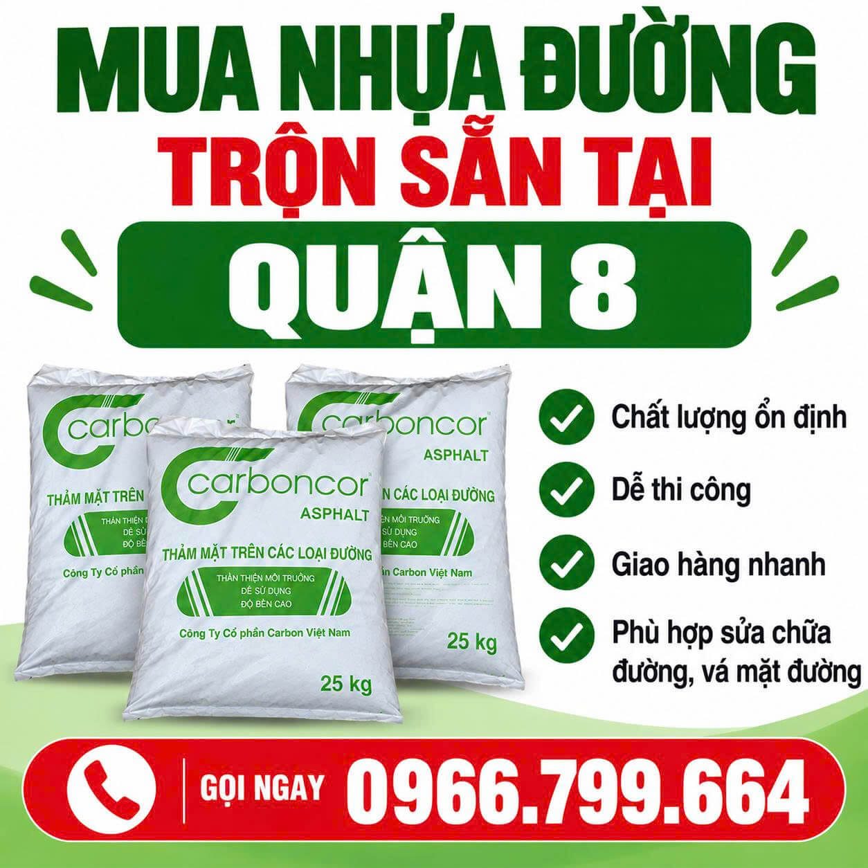 Mua Nhựa Đường Trộn Sẵn ở Tại Quận 8