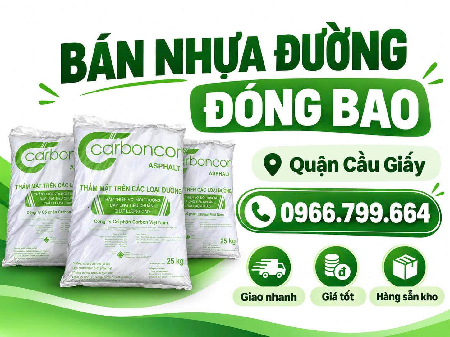 Bán Nhựa Đường Đóng Bao Cầu Giấy