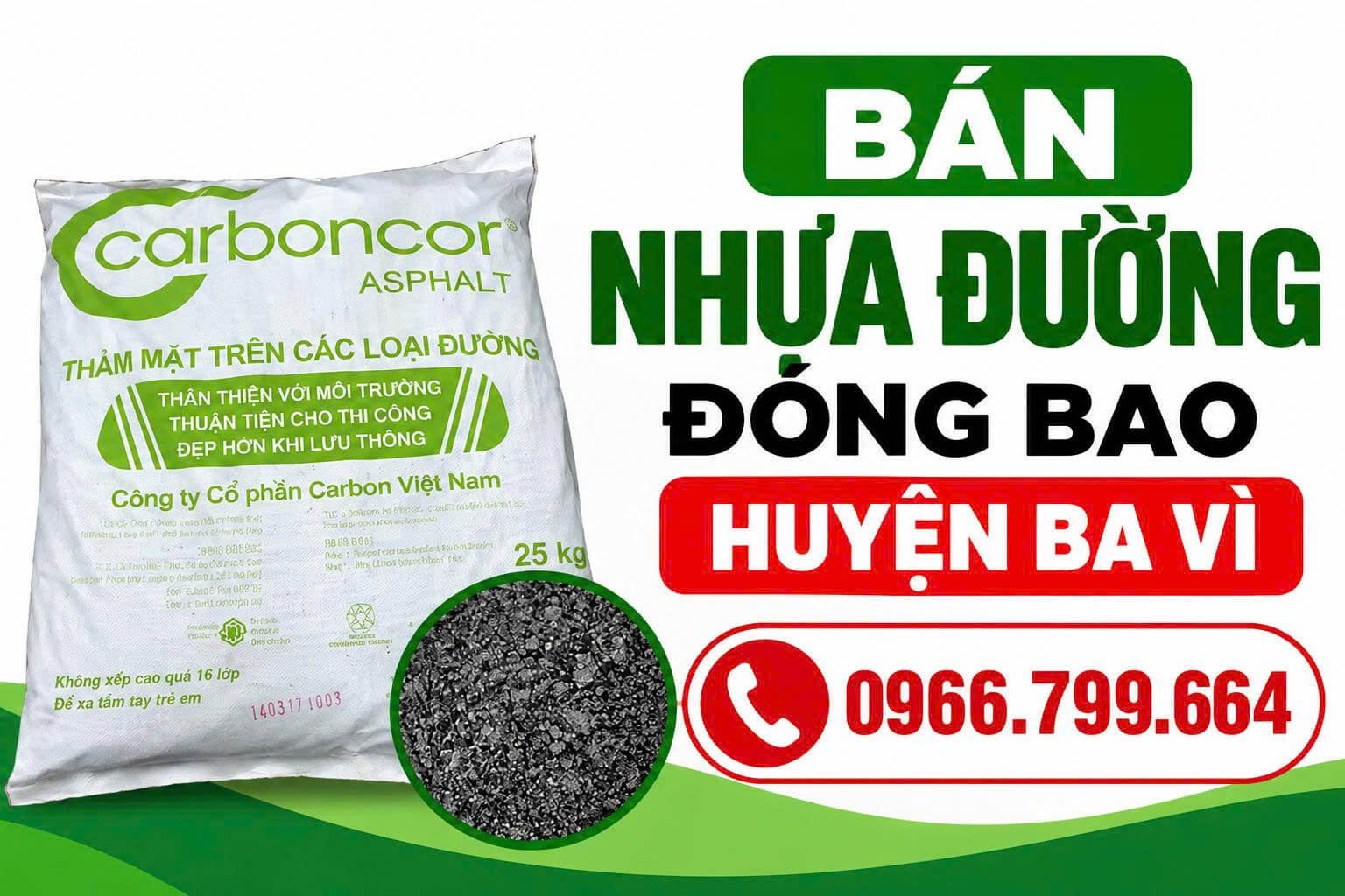 Bán Nhựa Đường Đóng Bao Tại Huyện Ba Vì