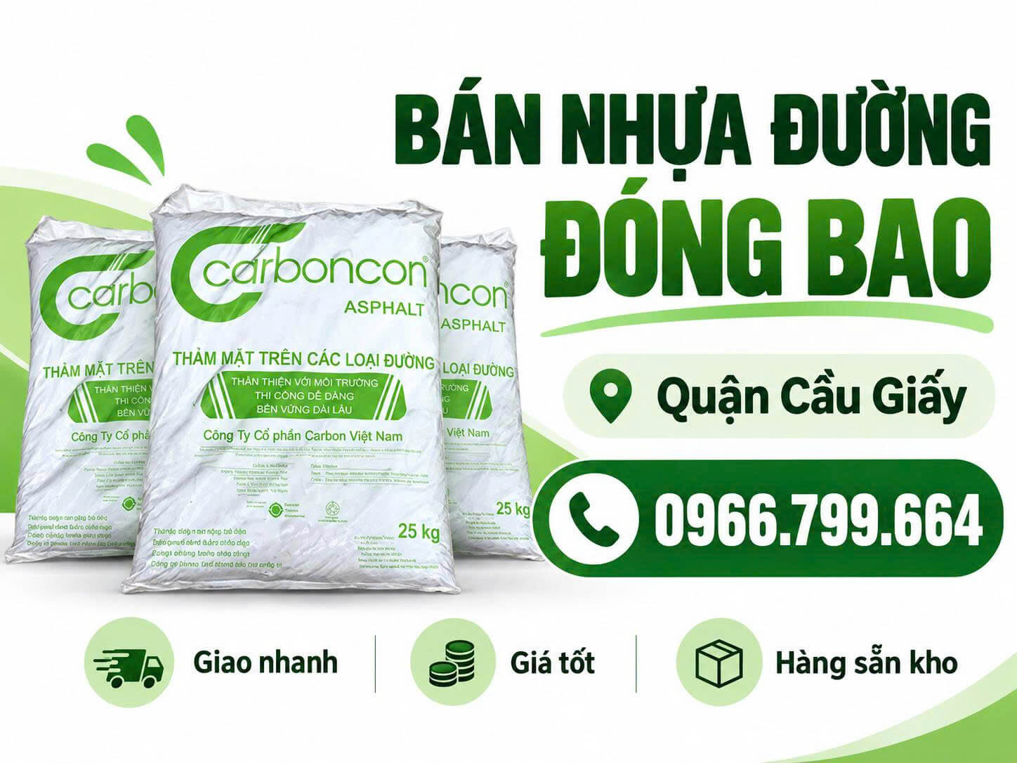 Bán Nhựa Đường Đóng Bao Tại Quận Cầu Giấy